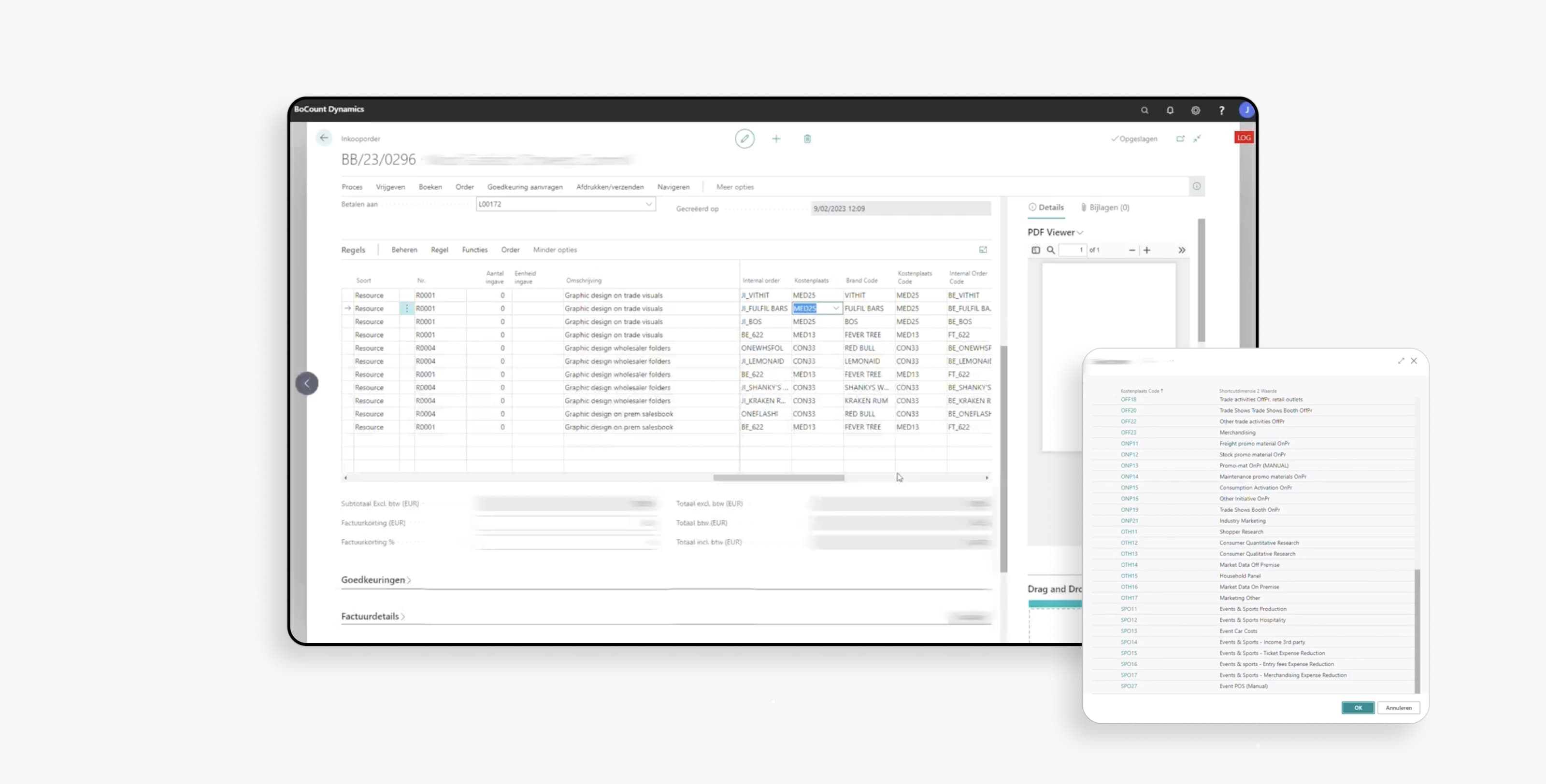 Jet Import ERP system dashboard